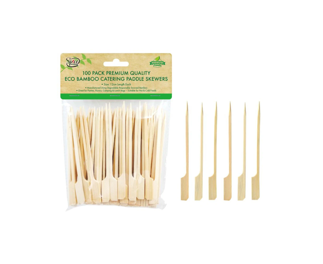 Spice Sustainable 100x Paddle Bamboo Skewers