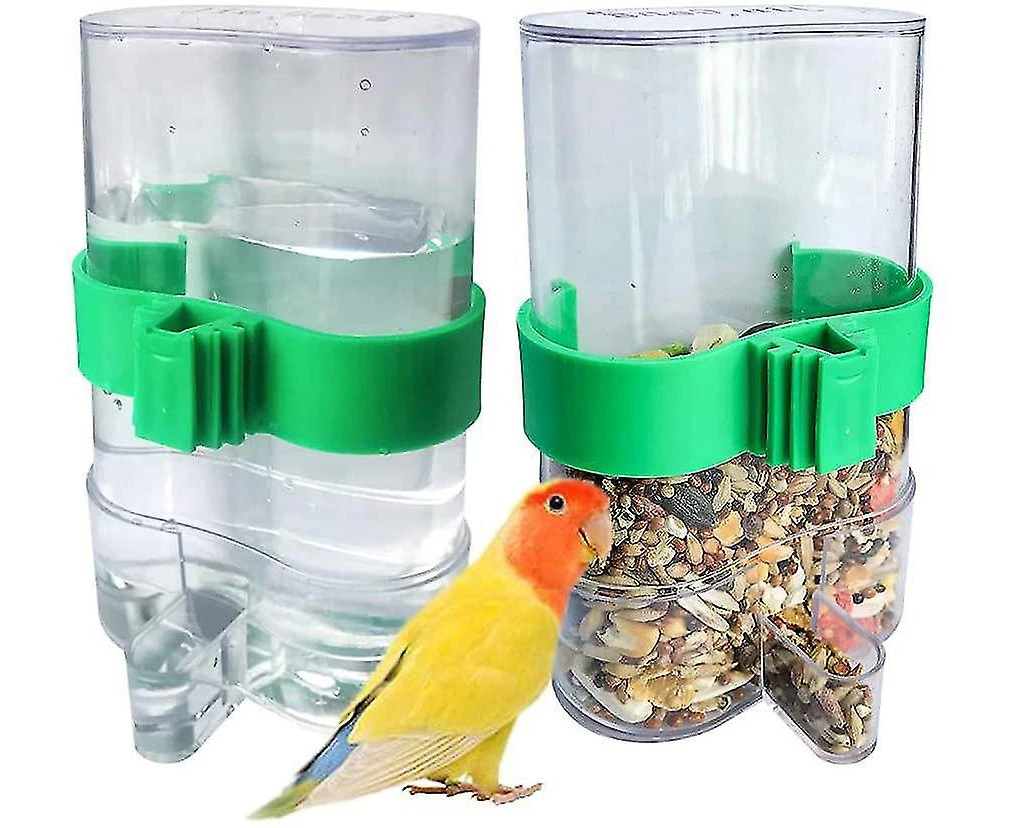 2 Pieces Automatic Water Trap, Bird Waterer, Automatic Feeders,bird Feeder, For Birds Cage Accessories Supplies 13.4*7.5cm*3