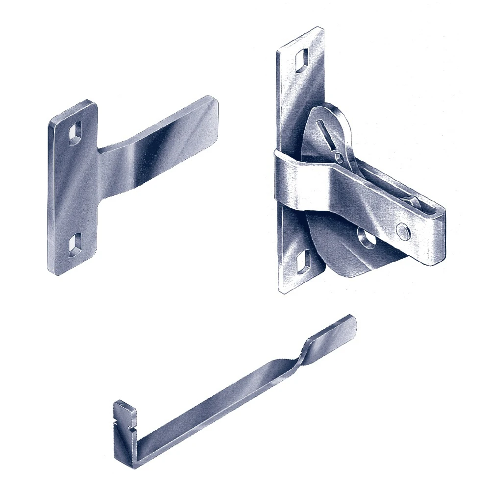 Elgate Gate D-Latch Striker Handle General-Purpose Zinc Plated DLKC