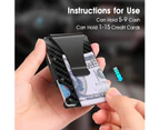 Minimalist carbon fiber wallet for men - credit card holder blocking metal wallet - money clip slim front pocket