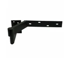 Gate Hinges, Left and Right Side Satin Black Powder Coated Rising Gate Hinges