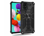 For Samsung Galaxy A51 Case with Screen Protector A51 Case Heavy Duty Dual Layer Silicone TPU Hard Case (Black)