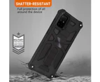 For Samsung Galaxy A51 Case with Screen Protector A51 Case Heavy Duty Dual Layer Silicone TPU Hard Case (Black)