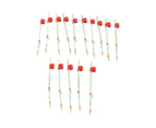 15Pcs Mini Winter Ice Fishing Rod Top Tip Portable Abs Double Thicken Fishing Pole Parts