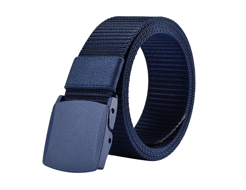 Belt Adjustable Exquisite Buckle Men Lightweight All Match Waist Belt for Daily Wear Navy Blue