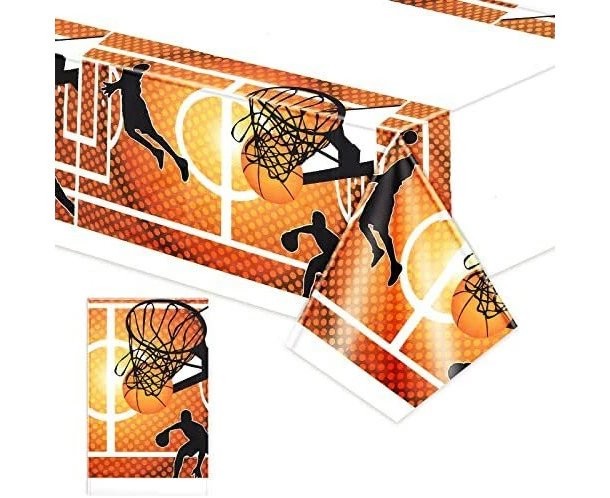 108cm x 180cm Basketball Table Cover - Slum Dunk Party Supplies Tablecloth - Sports Theme Birthday Party Decorations