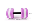 Aquatic Exercise Dumbbells Weight Foam Barbells for Water Fitness Pool Exercises-Pink-dumbbel