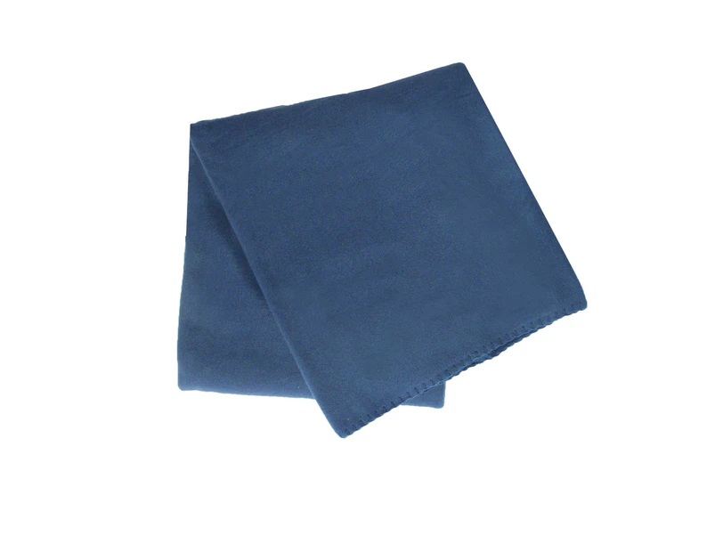 180GSM Extra Large Polar Fleece Throw Blanket 150 x 200cm - Steel Blue