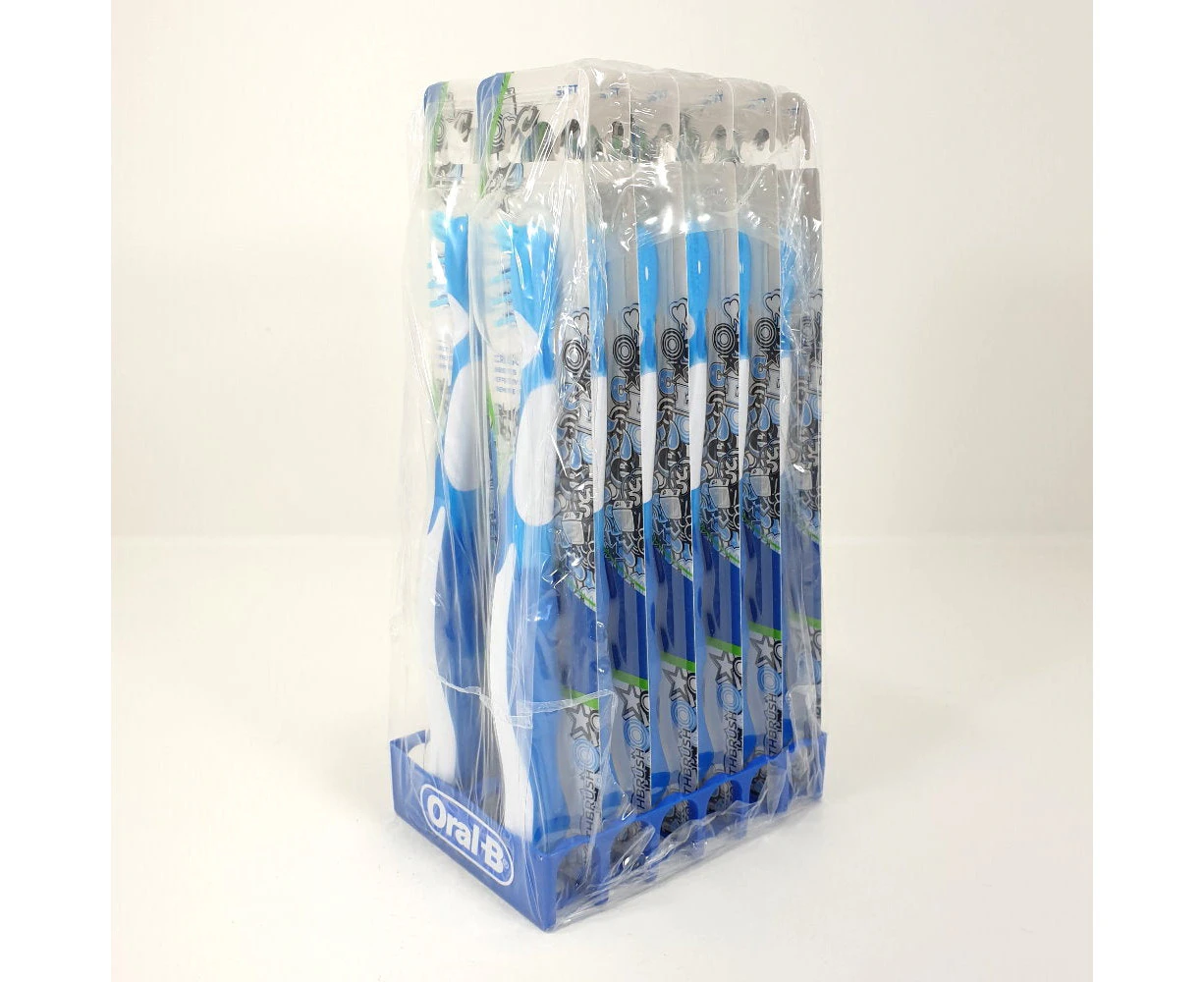 12 x Oral B CrossAction Pro Health 8+ Years Manual Toothbrush SOFT Assorted