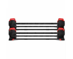 CORTEX Revolock V2 48kg Adjustable Dumbbell Weights + Barbell + Kettlebell All-in-One Set (24kg Pair)