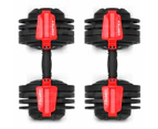 CORTEX Revolock V2 48kg Adjustable Dumbbell Weights + Barbell + Kettlebell All-in-One Set (24kg Pair)