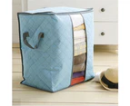 Portable Quilt Storage Bag Clothes Wardrobe Blanket Dustproof Folding Pouch - Sky Blue