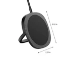 Magnetic Wireless Charger Compatible with Ios and Android 15w Qi Certified Fast Wireless Charging Pad Mag-safe Charger black