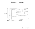 TV Cabinet with 2 Storage Drawers Cabinet Natural Wood Like Particle board Entertainment Unit in Oak colour