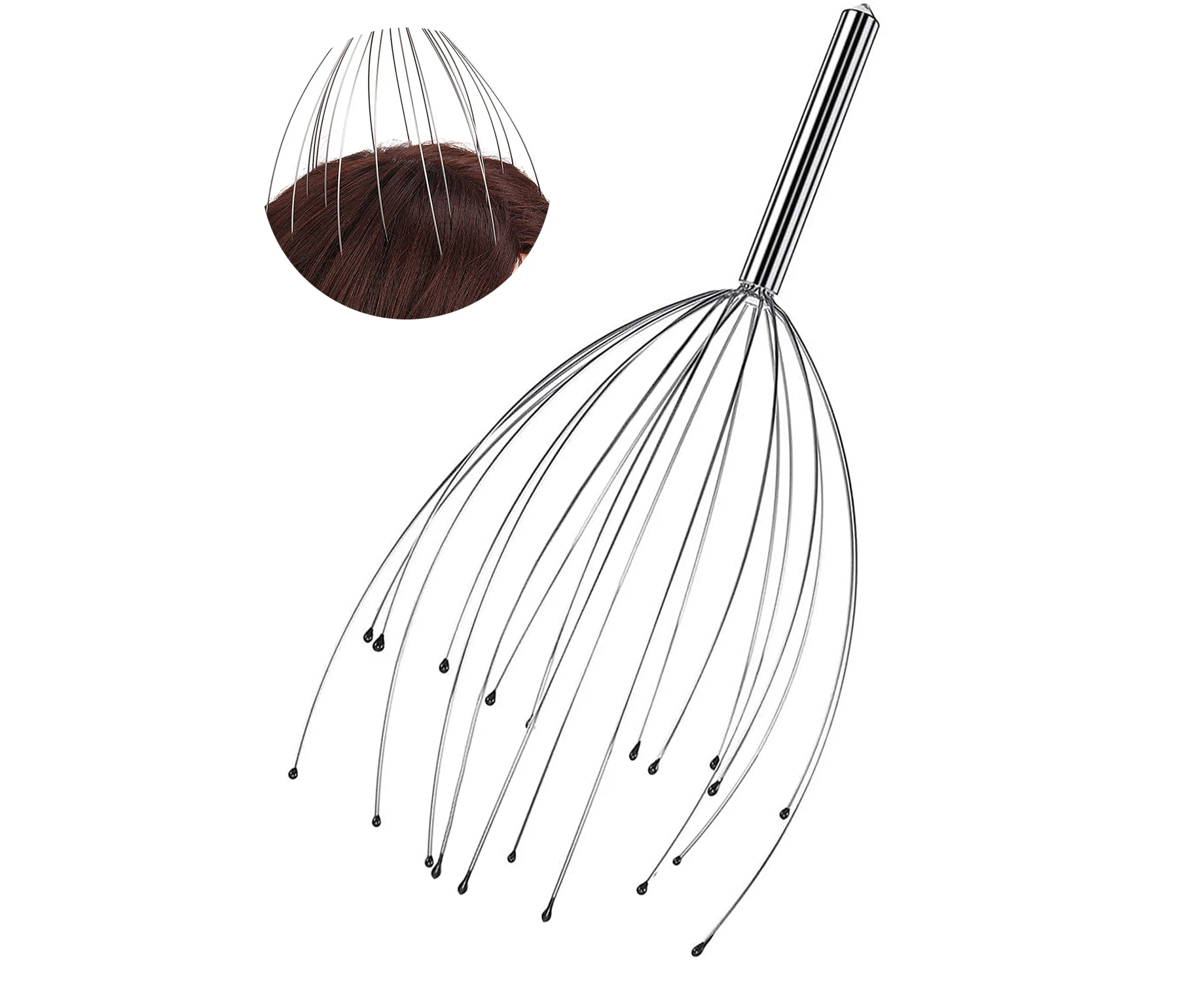 Head Massager With An Improved Concept - Head Crawler With 20 Fingers - Premium Head Massage Spider - Ideal Head Scratcher As A Gift