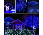 Toscano Solar Christmas Lights 72ft 200 LED 8 Modes Solar String Lights Waterproof-Blue