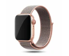 For Apple Watch Series 8 7 6 5 4 3 SE Nylon Loop Replacement Strap Band 38MM/40MM/41MM - Pink Sand 5#