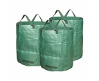 Youngly 3pcs 270L Large Garden Waste Bag Home Leaf Rubbish Plant Grass Sack Carry Trash Can