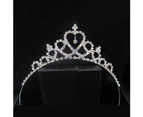 puluofuh Kid Girls Elegant Heart Rhinestone Embedded Bridal Princess Tiara Crown Headband