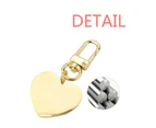 Dragon Animal Art Grain Outline Gold Heart Keychain Metal Keyring Holder