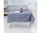 Cotton And Linen Table Cloth Dining Kitchen Table Cover Protector Decor Blue140X180Cm