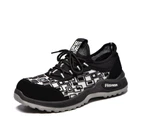 Fly-Woven Mesh Wear-Resistant Rubber Sole Low-Top Plastic Steel Toe Lightweight Breathable Fashion Safety Shoes black