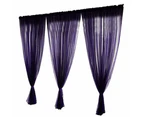 Simple Style Polyester Window Voile Tulle Curtain Sheer Panels Bedroom Living Room Decorpurple 1X2M