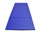 Large 240cm X 120cm X 4cm Gymnastics Folding Gym Exercise Yoga Mat - Blue