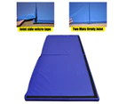 Large 240cm X 120cm X 4cm Gymnastics Folding Gym Exercise Yoga Mat - Blue