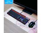 Desk Mat, Extended Gaming Mouse Pad Keyboard Laptop Mousepad with Stitched Edges Non Slip Base, Desk Pad for Office and Home