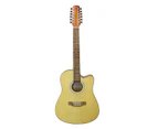41 12 String Acoustic Guitar Cutaway Built In Pickup Ag300 12 Natceq