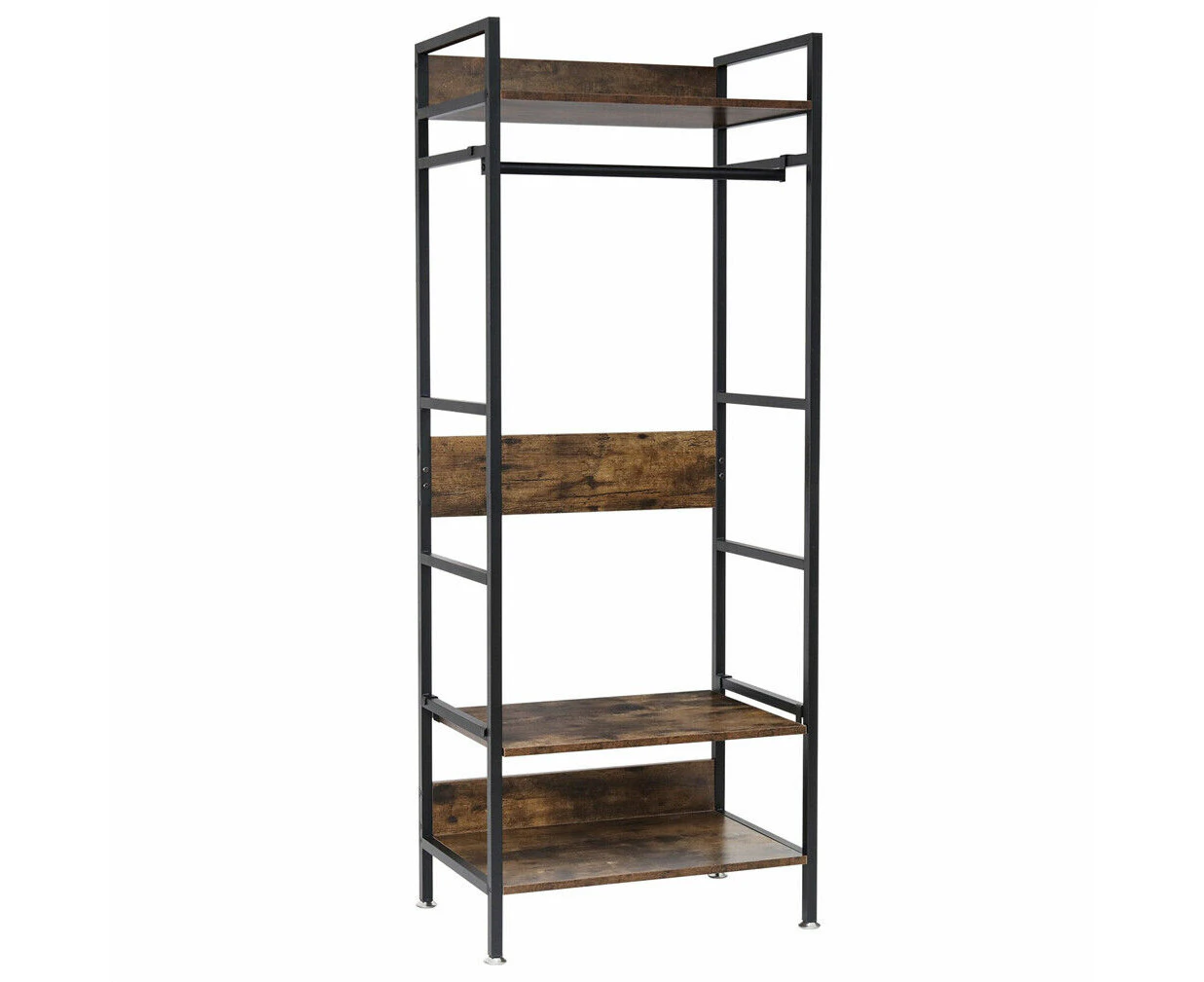 Industrial Clothes Shelf Garment Shelving Racks Cabinet Sturdy Metal Hanging Rod