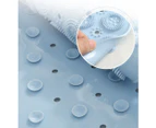 Blue Bathroom Shower Mat Floor Shower Non-Slip Rug Quickdrying Soft Foot Massage 55cm