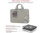 Waterproof Laptop Sleeve Carry Case Cover Bag For 15.6 Inch Light Grey