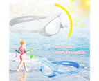 Kids Swimming Goggles, Uv Protection Swim Goggles, Fog Free Clear Swim Goggle Lenses, White