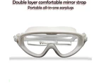 Kids Swimming Goggles, Uv Protection Swim Goggles, Fog Free Clear Swim Goggle Lenses, White