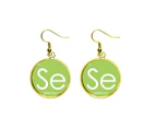 chestry elements period table chalcogens element selenium se ear dangle en drop earring jewelry woman