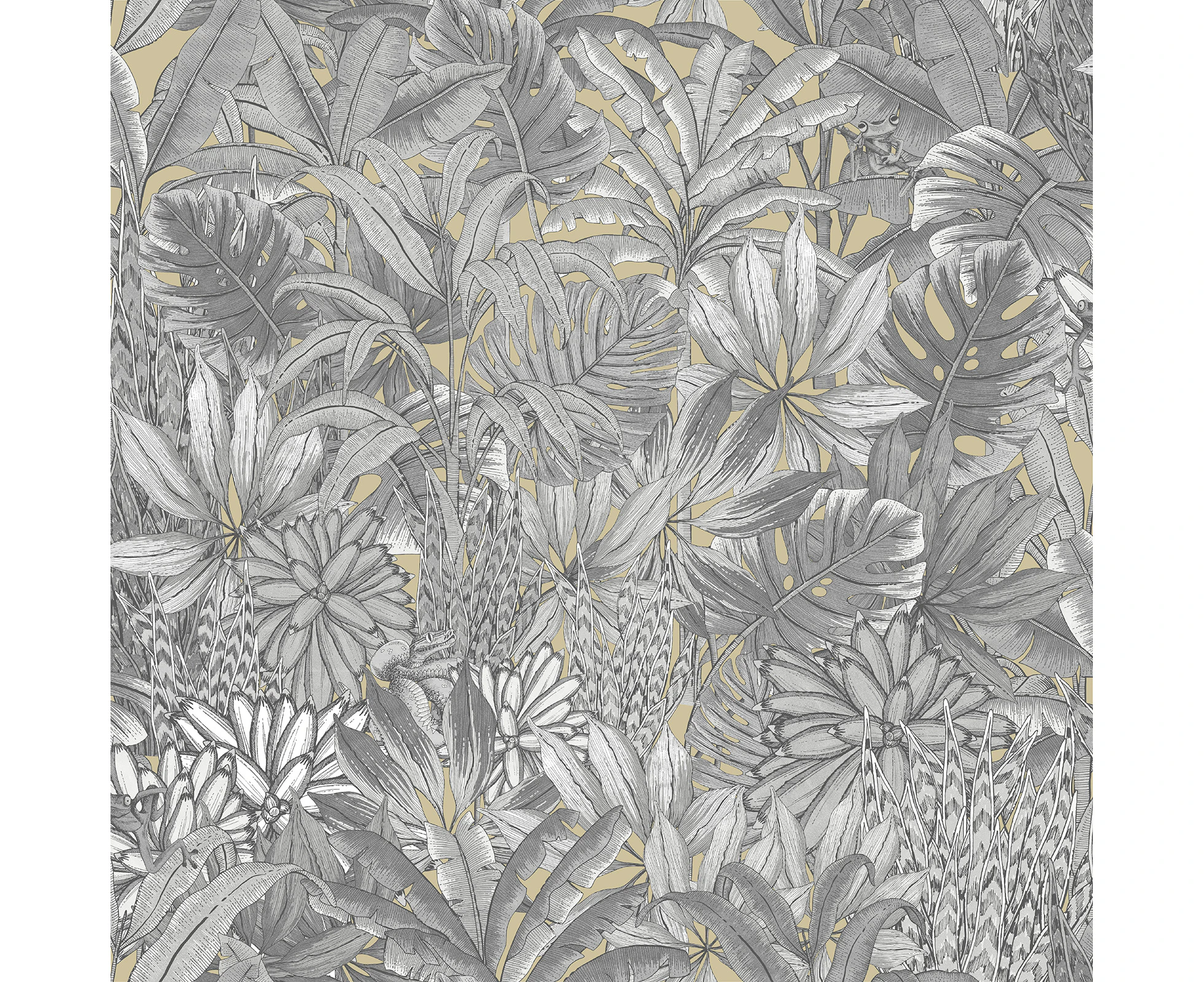 Lush Forest Wallpaper Gold Muriva 205503