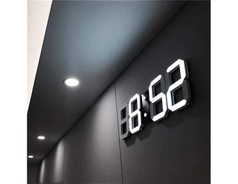 3D Led Wall Clock Modern Digital Alarm Clock Home Kitchen Office Bedside Wall Clock 24 Hour Or 12 Hour Display