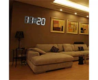 3D Led Wall Clock Modern Digital Alarm Clock Home Kitchen Office Bedside Wall Clock 24 Hour Or 12 Hour Display