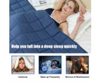 9KG Weighted Blanket Heavy Gravity Deep Sleep Relax Clam Cool Summer Kids Adults Blue