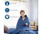 9KG Weighted Blanket Heavy Gravity Deep Sleep Relax Clam Cool Summer Kids Adults Blue