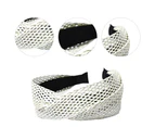 Straw Headbands,Bohemian Knot Headbands Solid Colors Hand-Woven Wide Headband for Women Headwear,White