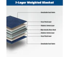 9KG Weighted Blanket Heavy Gravity Deep Sleep Relax Clam Cool Summer Kids Adults Blue