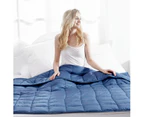 9KG Weighted Blanket Heavy Gravity Deep Sleep Relax Clam Cool Summer Kids Adults Blue