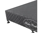 Mattress Base Ensemble Queen Size Solid Wooden Slat in Black with Removable Cover