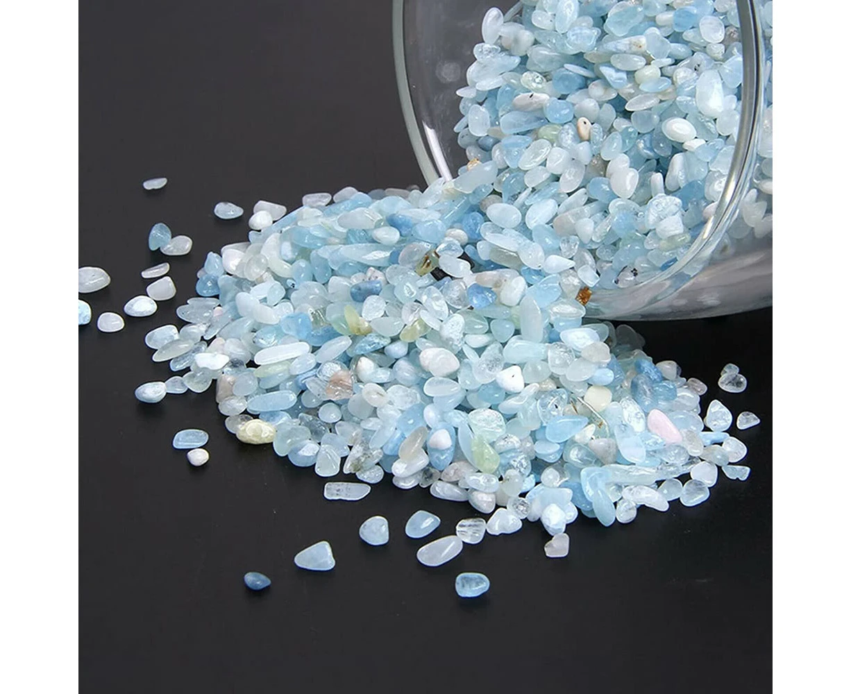 100G Tumbled Crystal Chips Chakra Wicca Natural Gemstone Jewelry Aquamarine 4-6mm