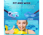 Large Frame Swimming Goggles, High-Definition Anti-Fog Goggles, Adult One-Piece Swimming Goggles For Men And Women - Purple