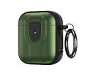 Full Protective Cover for AirPods 1/2, AirPods 1/2 Case with Keychain - Green