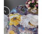 Oil Painting Style Tablecloth Dining Table Cover Table Cloth Home Decor-Purple